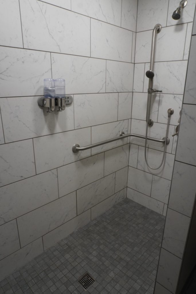 Bathrooms at Central rock gym