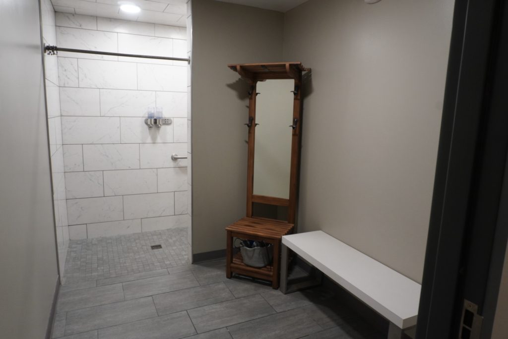 Bathrooms at Central rock gym