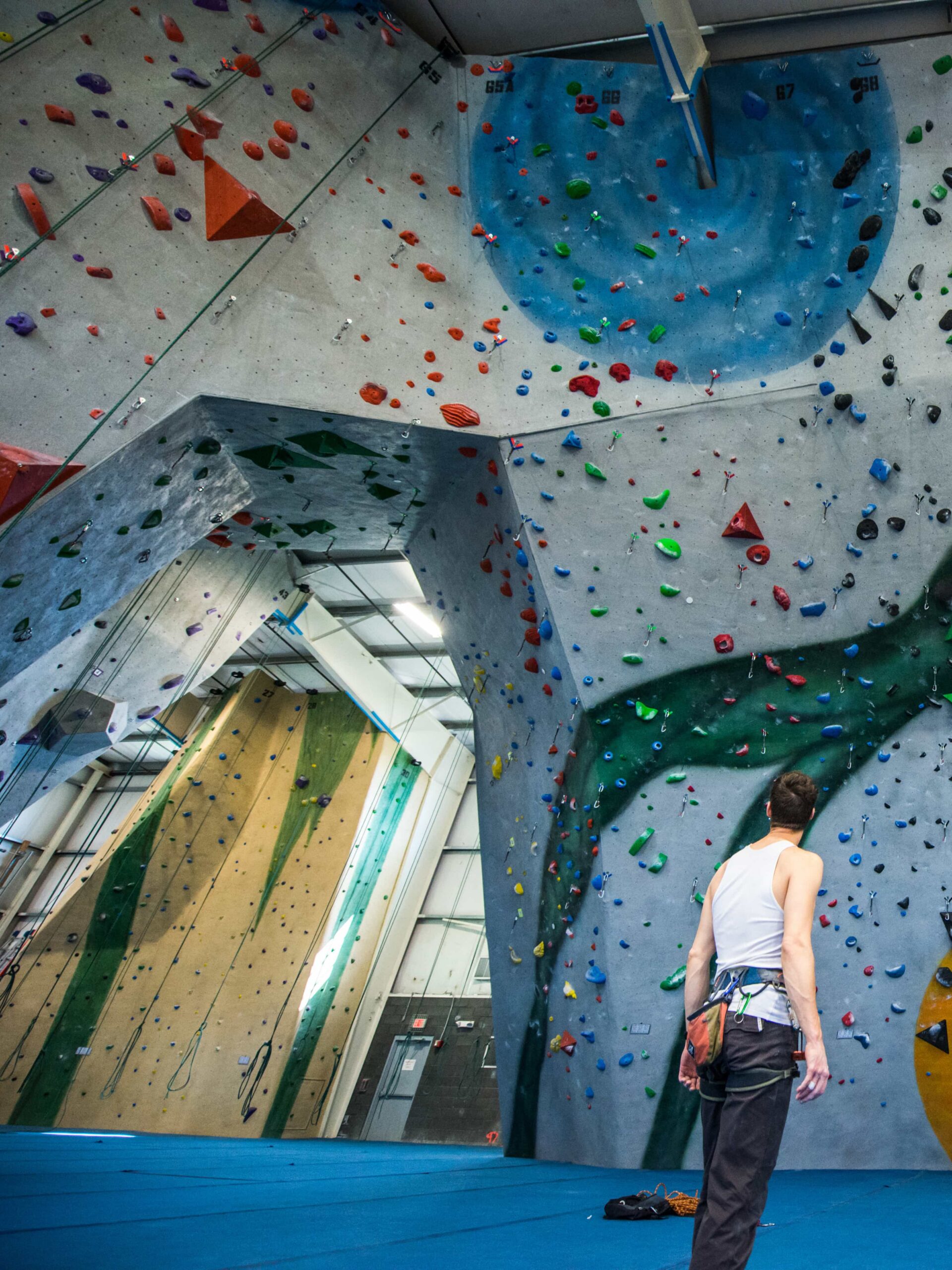 A wide cinematic photo at Central Rock Gym