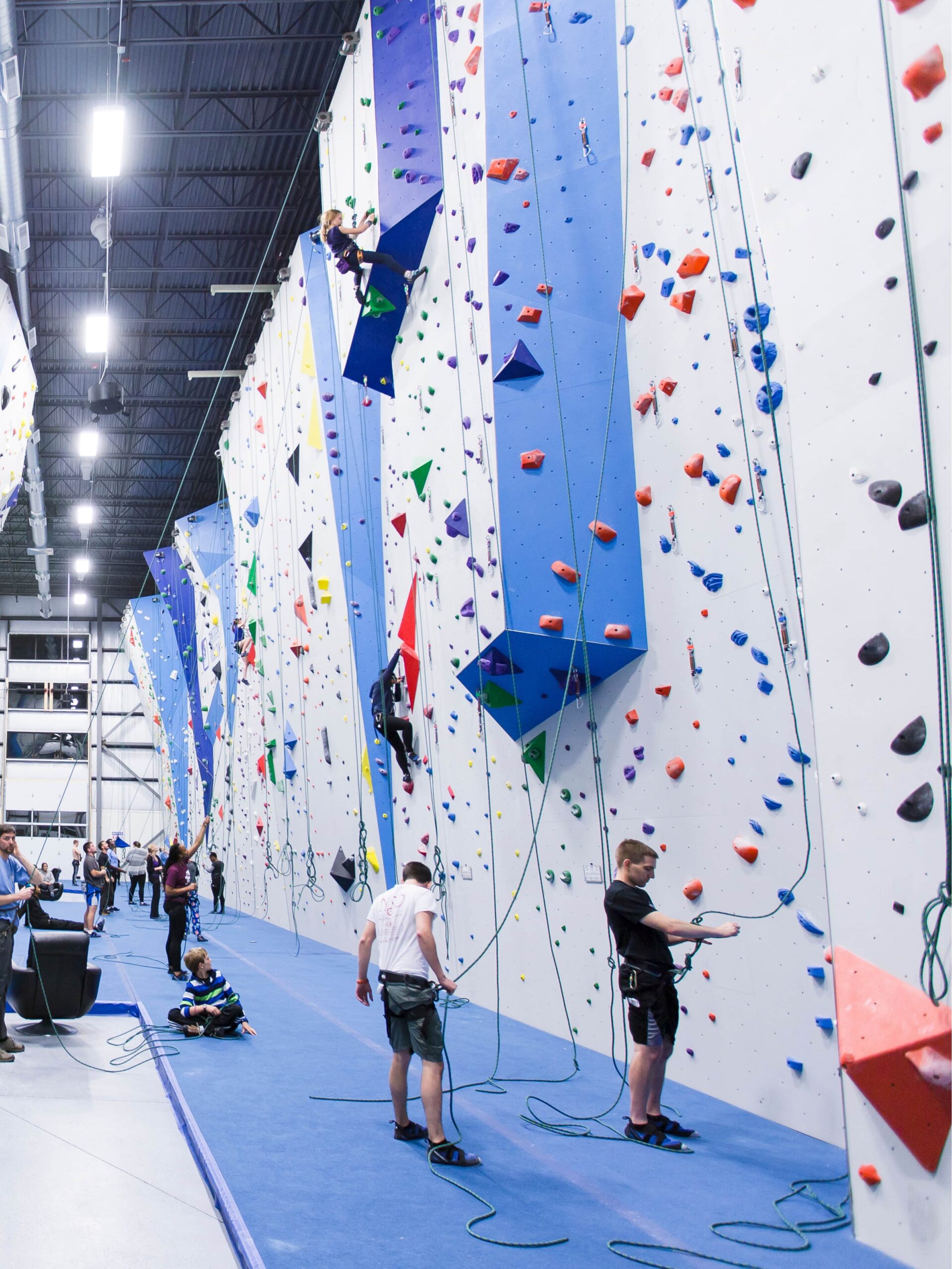 A wide cinematic photo at central rock gym